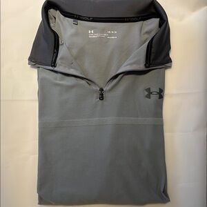 Under Armour Charcoal and Light Gray Golf Pullover
